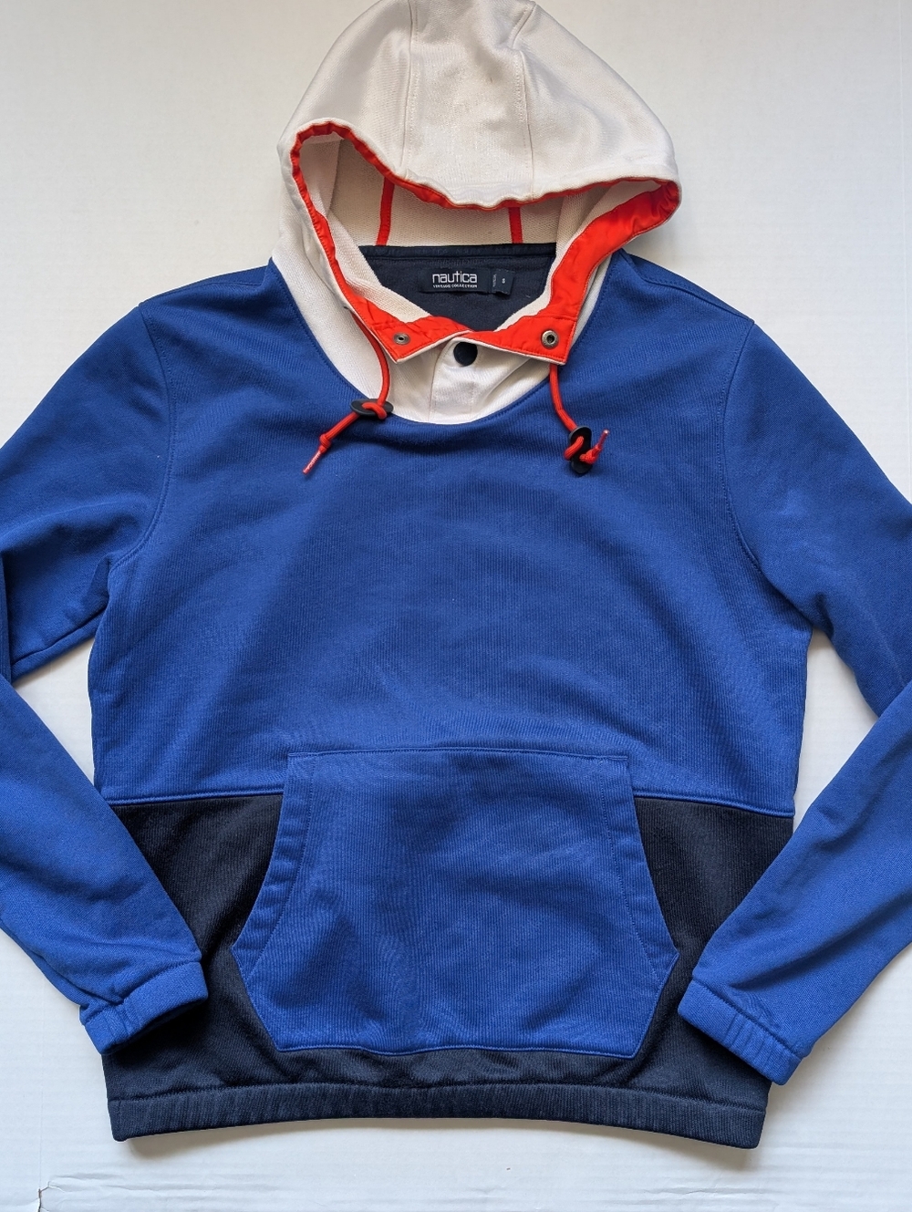 Nautica Vintage Collection Royal Blue Hoodie Sweatshirt Size Small